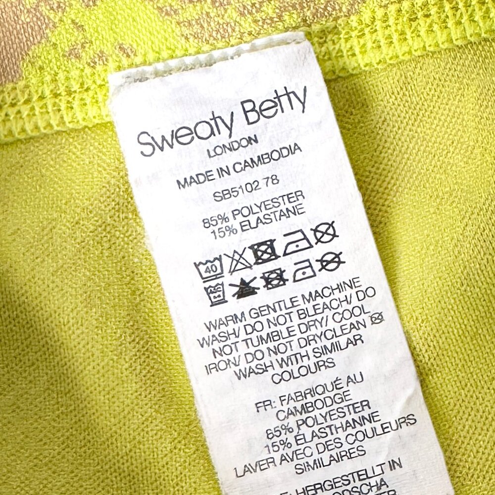 SWEATY BETTY FLATTER ME JACQUARD WORKOUT 7/8 LEGGINGS FIRE ACTIVE YOGA BARRE SM - Picture 6 of 8